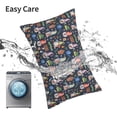 thumbnail image 6 of Goofa Garden Gnomes Print Plush Throw Pillow Case, Soft Velvet with Hidden Zipper, Decorative Cushion Cover for Sofa, Bed, Car, and Home Décor-16"x24", 6 of 6