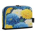 thumbnail image 2 of Standing Pencil Case with Base Large Capacity Stationery Pouch Pen Bag with Zipper for Women Men Yellow and White Chrysanthemum, 2 of 7