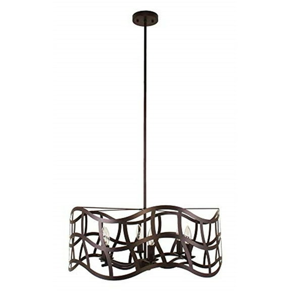 Lighting WILLOW Transitional 6 Light Oil Rubbed Bronze Ceiling Pendant 25" Wide