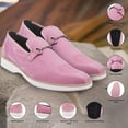 thumbnail image 2 of LIBERTYZENO Mens Classic Formal Shoes Slip On Loafers, Pink, 2 of 9