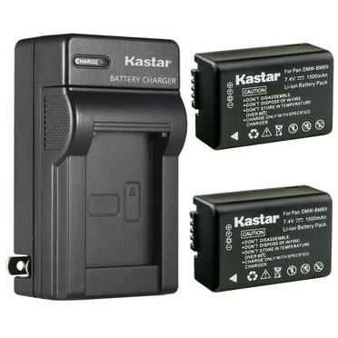 Kastar 3-Pack Battery and AC Wall Charger Replacement for Panasonic DMW-BMB9E, DMW-BMB9PP, Lumix DMC-FZ40, Lumix DMC-FZ45, Lumix DMC-FZ47, Lumix DMC-FZ48, Lumix DMC-FZ60, Lumix DMC-FZ62 Cameras