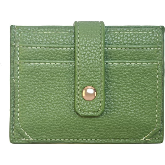 Slim Credit Card Holder Wallet for Women, Small Cute RFID Blocking Minimalist Leather Front Pocket Cash Wallets, Thin Travel Credit Card Case for Ladies Female Gifts, 8 Card Slots & ID Window