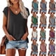 thumbnail image 2 of Tops para mujer Verano Camisetas 2023 Moda Básica Manga Corta Cuello Redondo Suelto Vestido Túnica Blusa Lindo Gráfico Camisetas, 2 of 5