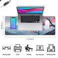 thumbnail image 5 of Japanese Mouse Mat, Pink Cherry Blossoms with Mount Fuji, Rectangle Large Non-Slip Rubber Gaming Mouse Pad with Stitched Edges, Office Mouse Pad for Women Men Kids, 31.5x11.8in, 5 of 7
