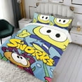 thumbnail image 3 of Snorks Conjunto de sábanas temático, trío de piezas, cómodo y amigable con la piel, diseño único, regalo de decoración para el hogar para familiares, amigos y fans,135cm *200cm, 3 of 6