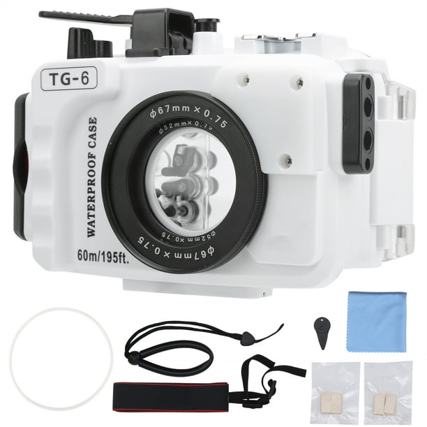Funda protectora para cámara de buceo impermeable de 60 m para Olympus TG-6