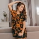 thumbnail image 3 of Fotbe Daisies Bata de Dormir para Mujer con Estampado, Camisón de Algodón de Manga Corta, Ropa de Dormir Casual, 3 of 6