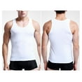 thumbnail image 3 of Gephdiin Tank Tops Men Mens Shirts Sleeveless Casual Tight Vest Fitness Neck Sports Fashion Round Men's Men'S Blouse Mens Tank Top Mens Compression Tank Top Polyester White 3Xl, 3 of 4
