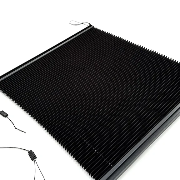 Naza Home Blackout Pleated Black Blinds Drapes High Shading Accordion Style Window Treatments in Caravan