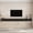 Black, variant on 110'' Modern Floating TV Stand with Multi Cabinets, Upgraded Design Wall Mounted Entertainment Center with LED Lights & Built-in Power Outlets, 2 Removal Cabinet Storage