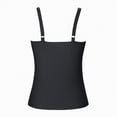 thumbnail image 4 of HCNTES Womens Plus Size Tankini Tops Built-in Bra Bathing Suit Tops Casual Loose Blouson Swimsuits Tops(Black,L), 4 of 9