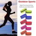 thumbnail image 2 of Pgyong 2Pcs Adjustable Elastic Lightweight High Visibility Reflective Arm Bands, Leg Bands, Bike Pants Cuff Straps, for Running, Walking, Jogging,Cycling,Motorcycle (Blue), 2 of 5