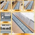 thumbnail image 3 of Ottomanson Runner Rug 2'7" x 6' – Soft Non-Slip Rug, Quick Dry Low Pile Carpet for Entryway, Kitchen, Hallway & Narrow Indoor Spaces, Mahal Greyish Blue, 3 of 5
