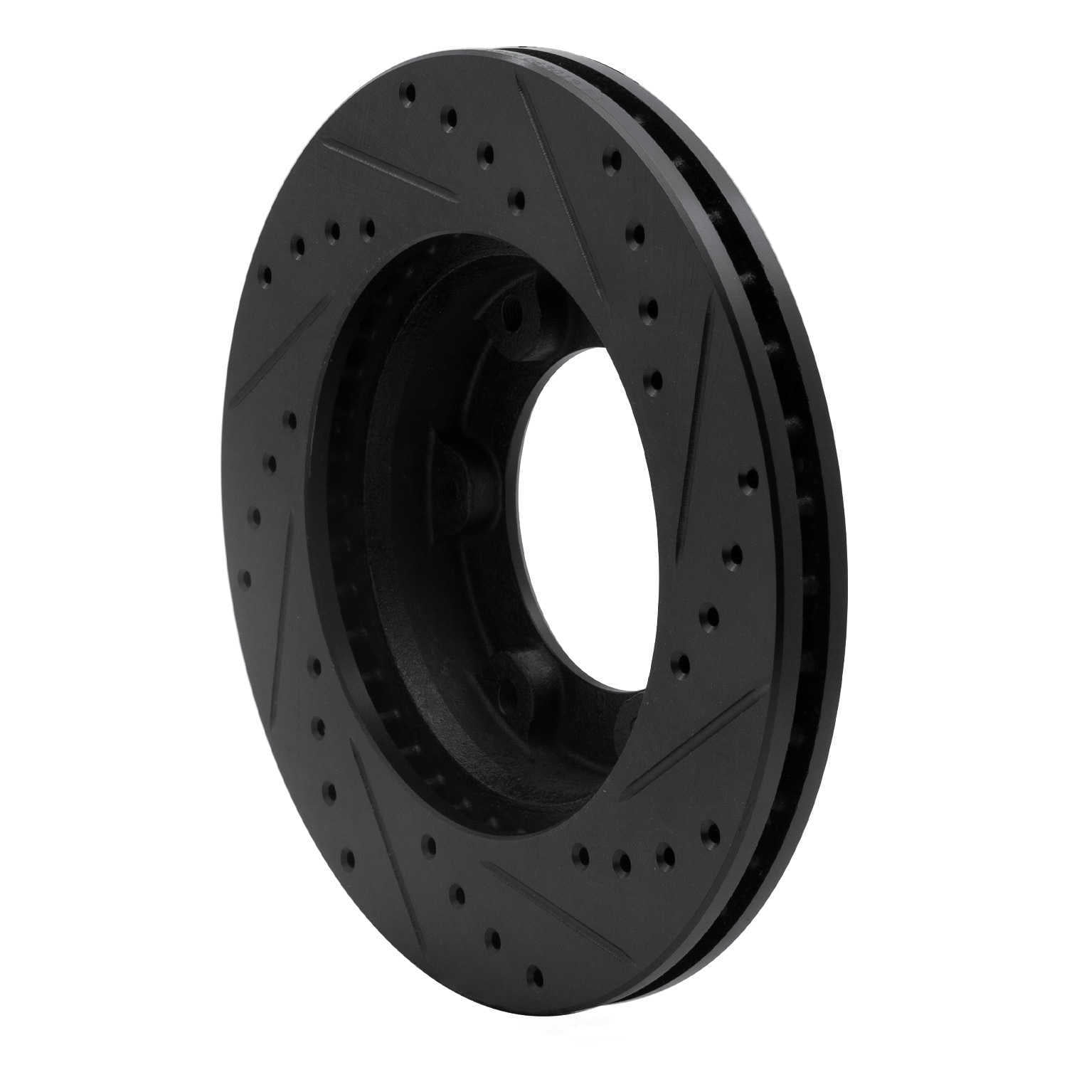 Dynamic Friction Company 633-76110L DFC Brake Rotor - Drilled And Slotted - Black