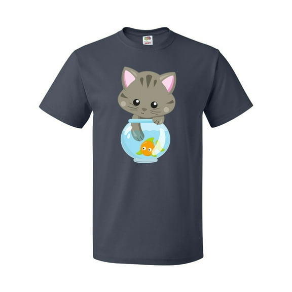 Inktastic Cute Cat, Little Cat, Kitty, Kitten, Fish Bowl T-Shirt
