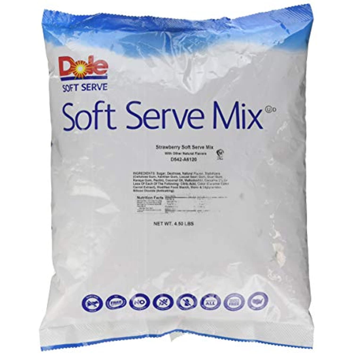 Dole Soft Serve Mix, Strawberry, 4.5 Pound