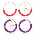 thumbnail image 3 of Pendientes para mujer con cuentas de arco iris, pendientes de verano, playa, para niñas, regalos de fiesta de vacaciones, 2 pares, 3 of 5