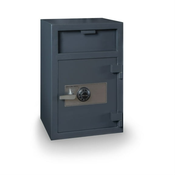 Hollon Safe Depository Safe with inner locking department Gray