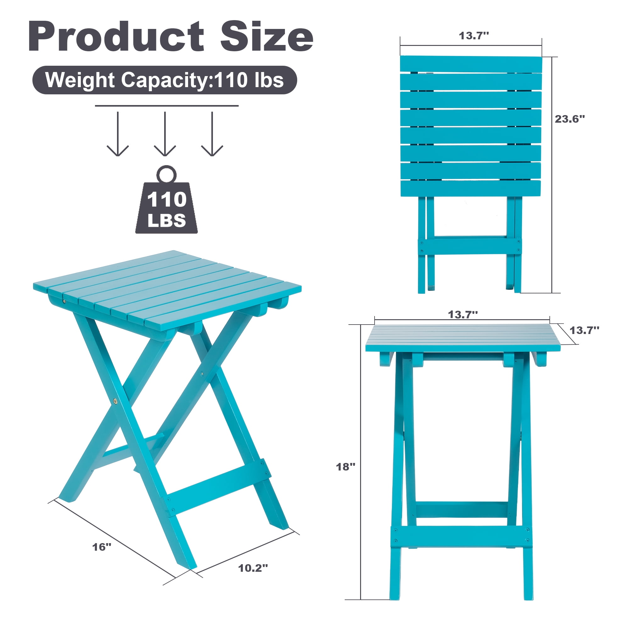 Gracious living folding adirondack side table sale