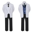 thumbnail image 2 of 7pc Boy Formal Necktie Black White Suit Set Satin Necktie & Vest Baby Sm-20 Teen, 2 of 3
