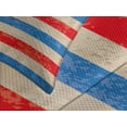 thumbnail image 4 of Ambesonne 4th of July Quilted Bedspread Set 3 Pcs, Patriotic Grunge Look, King Size, Blue Beige and Scarlet, 4 of 5