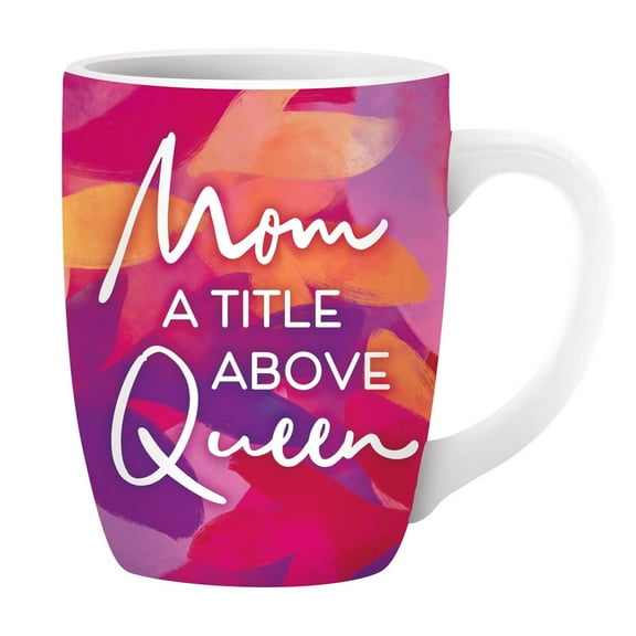 Mom A Title Above Queen, 14oz Ceramic Cup with Box