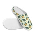 thumbnail image 3 of Daiia Cartoon Turtles Print Women’s Fuzzy Slippers Memory Foam Lightweight House Shoes Cozy Loafer Flannel House Shoes-40/41, 3 of 7