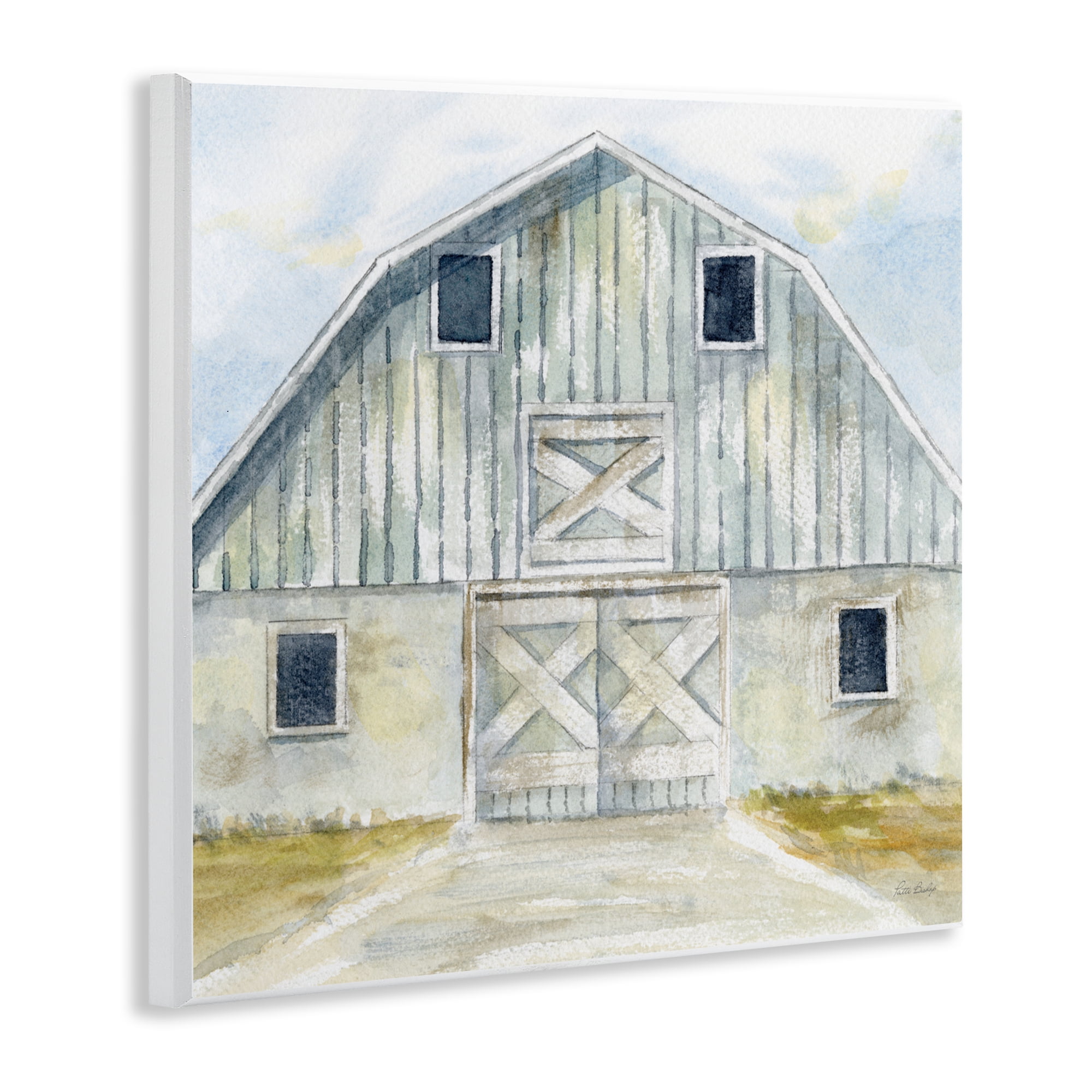 Stupell Industries Blue Gray Barn Wall Plaque Art, design by Patti Bishop