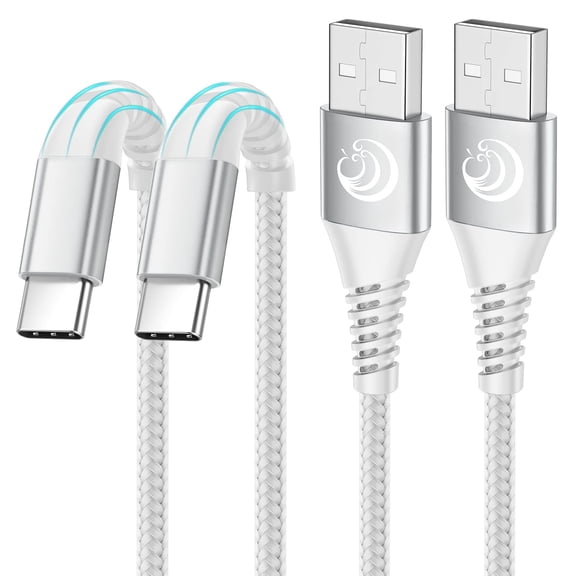 USB Type C Cable 6FT 2Pack Fast Charging Cable USB C Charger Phone Cord for Samsung Galaxy A01 A02s A03s A10e A11 A12 A13 A14 A20 A21 A32 A42 A52 A53 A50 A51 S21 S22, G7/G6, LG K51 Stylo 6 5 4