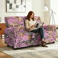 thumbnail image 2 of Yuyamidu Pink Camo Recliner Loveseat Covers Hunting Branch Recliner Loveseat Slipcover with Elastic Edge Stretch Reclining Couch Covers Gift for Holiday, 2 of 7