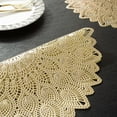 thumbnail image 6 of IMossad Round Placemats, Hollow Out Pressed Vinyl Table Mats, Washable and Wipeable, Heat-Resistant Place Mats for Dining Table, Kitchen, Wedding Anniversary Dinner Decoration (15 Inch), 6 of 6