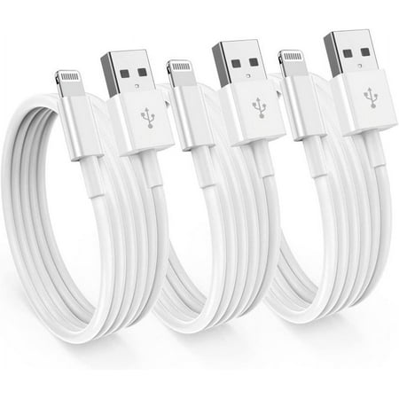 iPhone Charger Cable 6Ft , [Apple MFi Certified] 3Pack USB A to Lightning Cable, Long iPhone Charging Cord 6 Feet, Fast Apple Charger for iPhone 14/13/12/11/Pro/Max/Mini/XR/XS/X/8/SE iPad AirPods