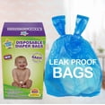 thumbnail image 3 of Mighty Clean Baby Disposable Diaper Bags, Blue Plastic with Tie-Close Handles, 300 Count, 3 of 6