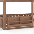thumbnail image 5 of URTR Full Over Full House Bunk Bed with Window, Bookshelf and Roof, Wooden Full Size Floor Bunk Bedframe with High-Quality Guardrail and Ladder, Playhouse Bed for Bedroom, Natural, 5 of 9