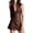 #152-Brown, variant on TaTaai Ladies Casual Sleeveless Dress Faux Leather Solid Color Round Neck Slim Fit Lightweight Club Outing Evening Wear Dress Gift