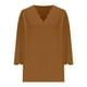 thumbnail image 4 of Conjuntos de otoño para mujer,Blusa de verano para mujer con cuello en V y manga corta, poliéster, informal y cómoda, ideal para el hogar, sopatenor, 4 of 7