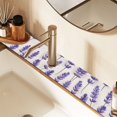 thumbnail image 2 of Yayeee Faucet Mat for Kitchen Sink 14.7" Diatomite Long Splash Guard Pad, Lavender Pattern, 2 of 7