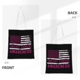 thumbnail image 3 of DouZhe Reusable Grocery Bags, Breast Cancer Awareness Lightweight Polyester Canvas Cloth Tote Bag for Travle Gym Shopping School, 15" x 16", 3 of 7