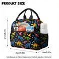 thumbnail image 5 of Kuiaobaty Dinosaur Bone Print Backpack Set with Pencil Case for Boys Large Capacity Bookbag and Lunch Bag with Water Bottle Holder Multi Pockets Backpack with Lunch Box for School, 5 of 7