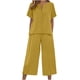 thumbnail image 1 of Camisas de Manga Larga para las Mujeres Suelto Ajuste Sólido Botón Liso Arriba con el Conjunto de Pantalones de Bolsillo, Camisa de Manga Larga Liso Mujer Lino Sentir, 1 of 5