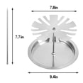 thumbnail image 3 of Xihbxyly Parrilla de Acero Inoxidable para Pollo, Bandeja Portátil para Barbacoa, Diseño Único, Ideal para Asar En Camping, Ideal para Pavo o Urogallo, Fácil de Limpiar, 24 X 19 Cm., 3 of 7