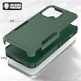 thumbnail image 3 of Decase Heavy-Duty Rugged Case for iPhone 15 Pro Max,Dual Layer Military Grade Drop Protection Anti-Fingerprint Anti-Scratch Hard Cover Silicone Bumper Shockproof Case for iPhone 15 Pro Max,Darkgreen, 3 of 5