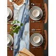 thumbnail image 5 of Hokiten Table Runners 72 Inches Long Dress Scarves, Grey Gold Marble Farmhouse Kitchen/Dining Table Runner, Coffee Tablerunners, Modern Marble Geometric 13x72 Inch, 5 of 7