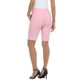 thumbnail image 4 of HDE Pull On Bermuda Shorts For Women Mid Rise 10" Inseam Shorts with Pockets Pink XL, 4 of 6