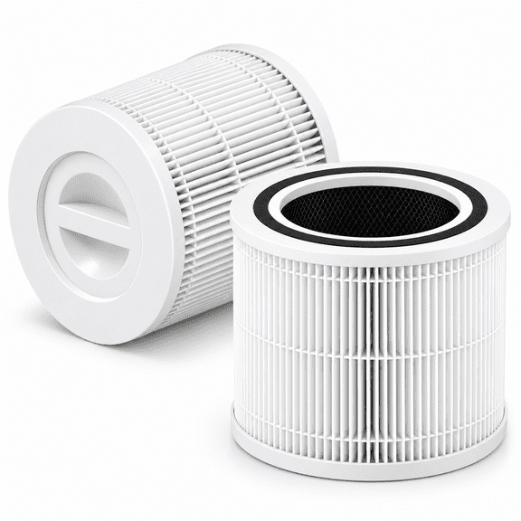 VIQTTA Core 300 Replacement Filter, 2 Pack, Compatible with LEVOIT Core 300, Core 300S, Core 300-P & P350 Air Purifiers, 3-in-1 H13 True HEPA & Activated Carbon Filter, Core 300-RF, White