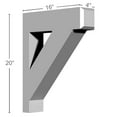 thumbnail image 2 of Ekena Millwork 4"W x 16"D x 20"H Claremont Bracket, 2 of 5