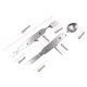 thumbnail image 3 of Tenedor y cuchara plegables desmontables multifuncionales del acero inoxidable de la vajilla que acampan que acampan, 3 of 5