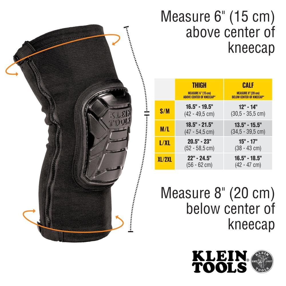 Klein Tools 60629 Tough-Flex Knee Pad Sleeve, M/L
