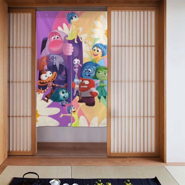 Cortina de puerta semiopaca con patrón de patchwork de dos piezas de adentro hacia afuera, cortinas opacas decorativas para dormitorio, sala de estar, decoración de habitación de niños, 34 x 56
