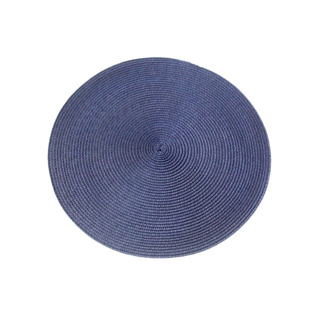 Manteles individuales Naiovety antideslizantes redondos color azul 38 cm